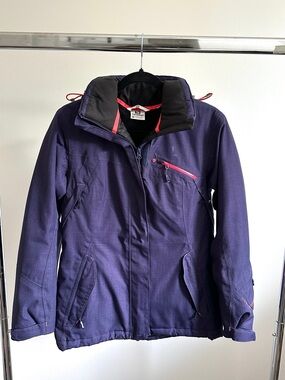 Salomon ClimaPro Purple Ski Snowboard Jacket Women's XS Waterproof Insulated